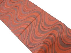 アンティーク　流水模様織り出し袋帯（着用可）